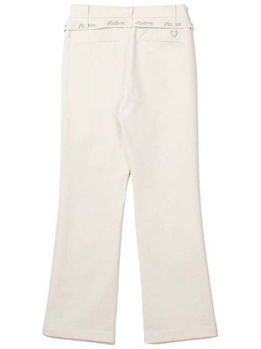 Brushed Bootcut Pants IVORY WOMAN - MALBON GOLF - BALAAN 2