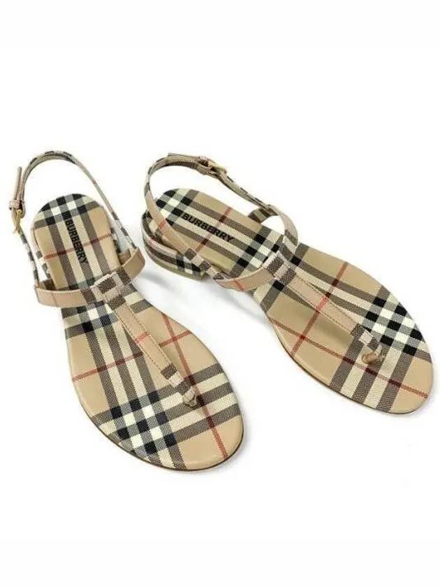 Vintage Check Lambskin Sandals Archive Beige - BURBERRY - BALAAN 2