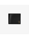 Tiny Monogram Half Wallet Black Gold - SAINT LAURENT - BALAAN 2