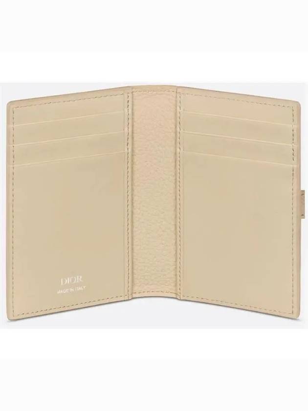 Normandy Vertical Calfskin Bifold Card Wallet Beige - DIOR - BALAAN 5