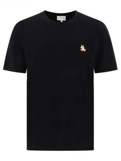 Chillax Fox Patch Regular Short Sleeve T-Shirt Black - MAISON KITSUNE - BALAAN 2