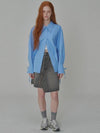 Destroyed Dark Denim Skirt Gray - OPENING SUNSHINE - BALAAN 3