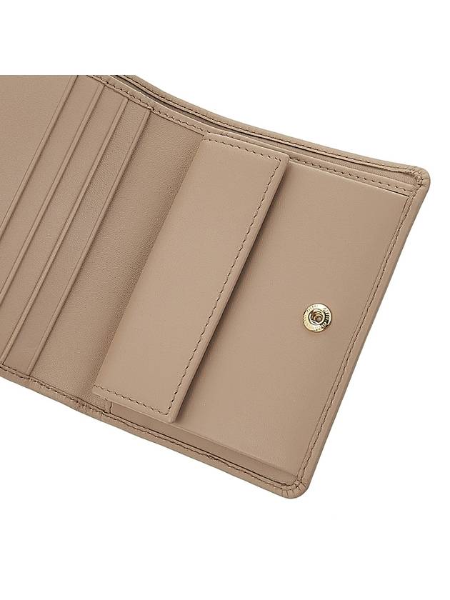 Logo Small Leather Half Wallet Beige - MIU MIU - BALAAN 9