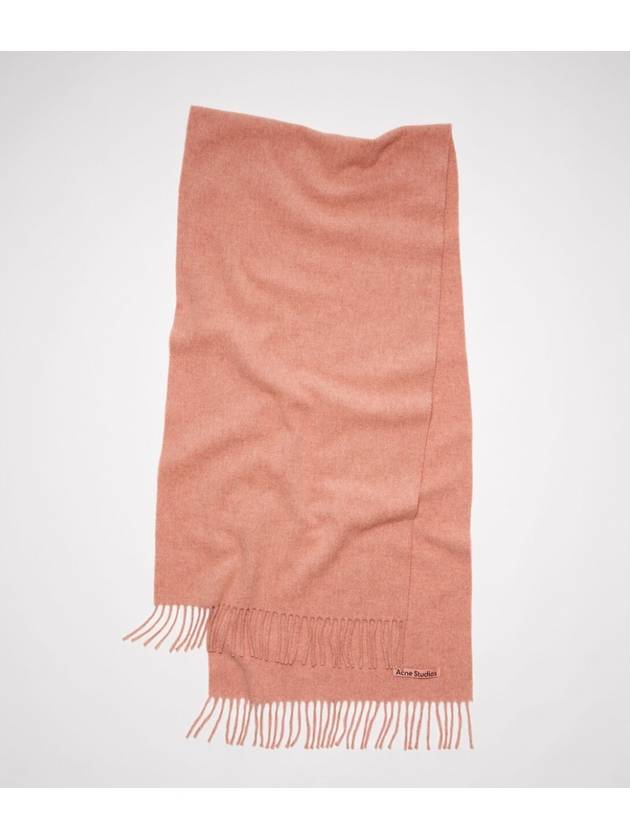 Studios Fringe Wool Muffler Rose Melange - ACNE STUDIOS - BALAAN.