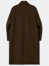 Oversized Out Pocket Felt Mac CoatBrown - KINETO - BALAAN 4