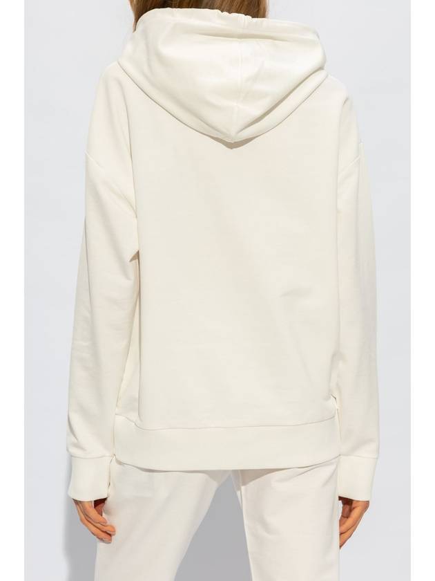 Embroidered Logo Hoodie White - MONCLER - BALAAN 5