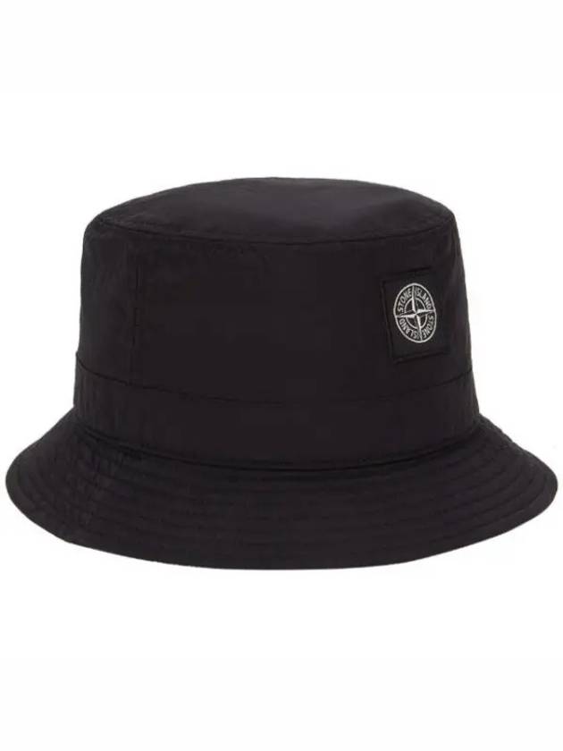 Logo Patch Nylon Metal Bucket Hat Black - STONE ISLAND - BALAAN 2