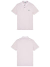 Men's Logo Patch Cotton Short Sleeve Polo Shirt Light Pink - STONE ISLAND - BALAAN 5