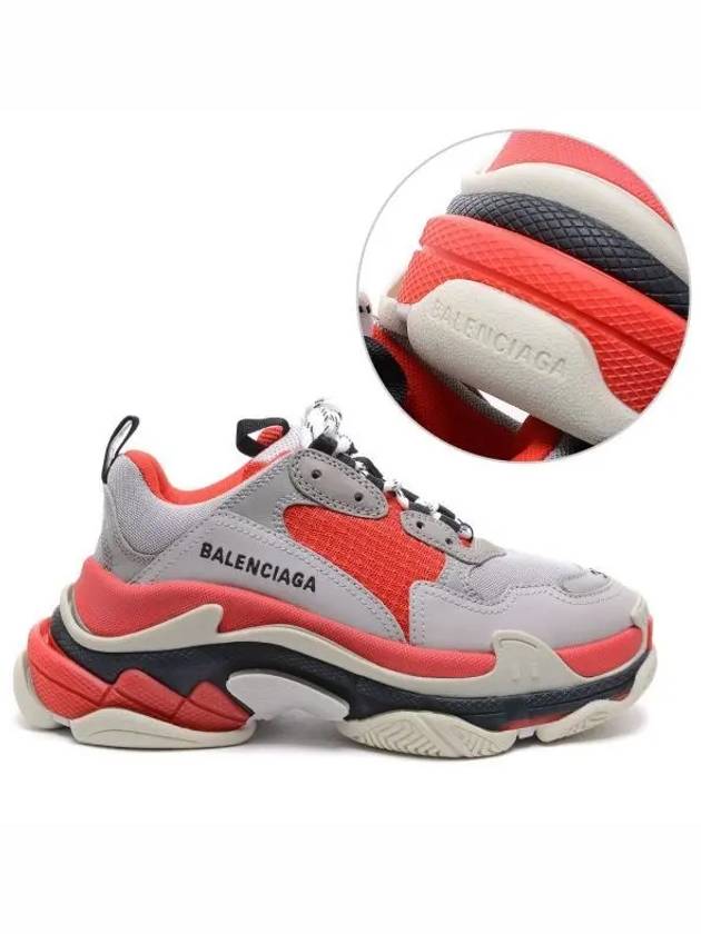 Triple S Low Top Sneakers Grey Red - BALENCIAGA - BALAAN 2