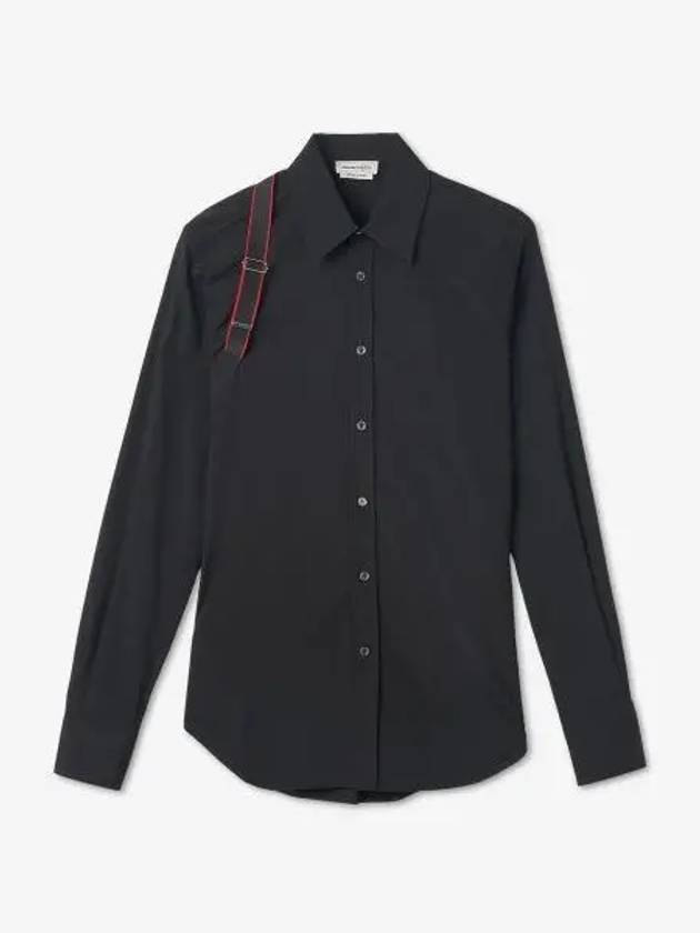 Men's Harness Patch Long Sleeve Shirt Black - ALEXANDER MCQUEEN - BALAAN 2