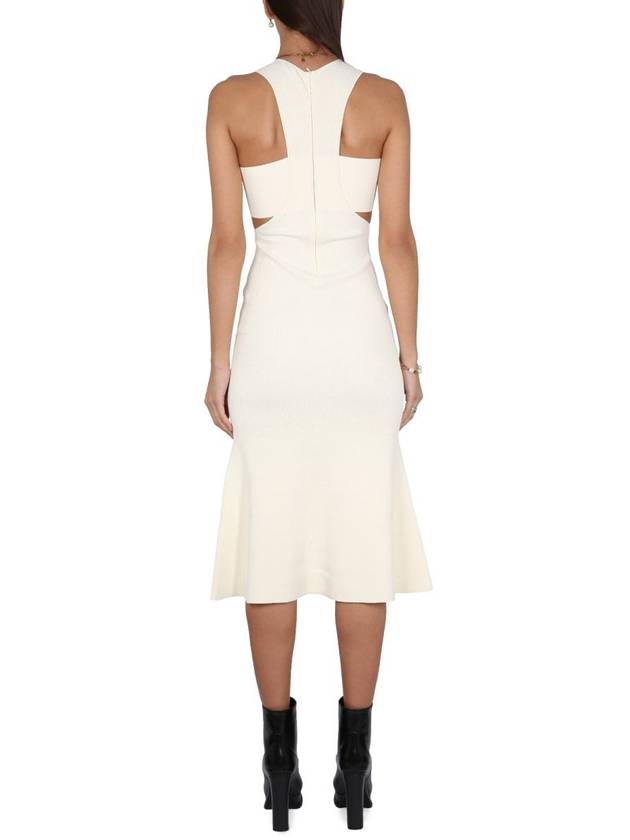 midi dress 734602 Q1A479004 IVORY - ALEXANDER MCQUEEN - BALAAN 4