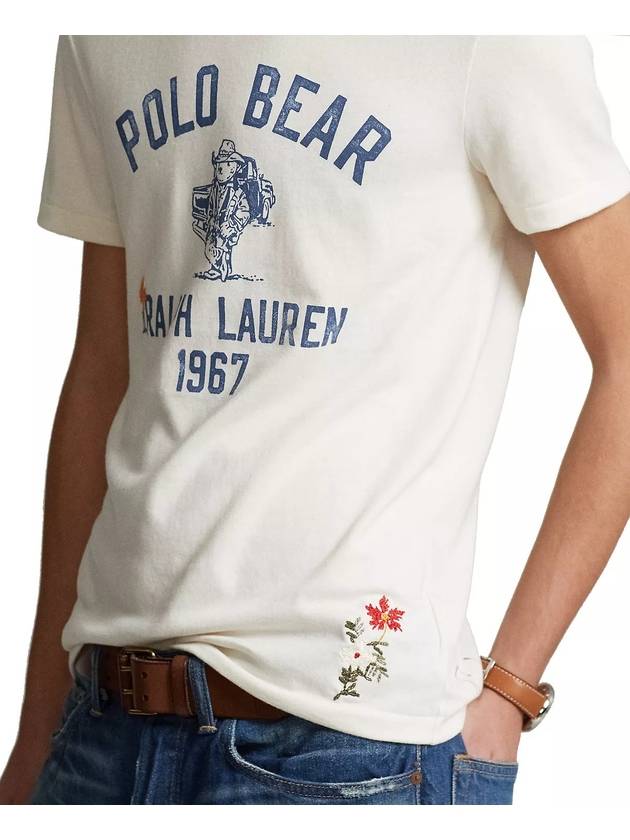 Slim Fit Polo Bear Jersey Short Sleeve T-Shirt White - POLO RALPH LAUREN - BALAAN 5