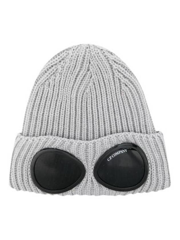 Extra Fine Merino Wool Goggle Beanie Grey - CP COMPANY - BALAAN 1