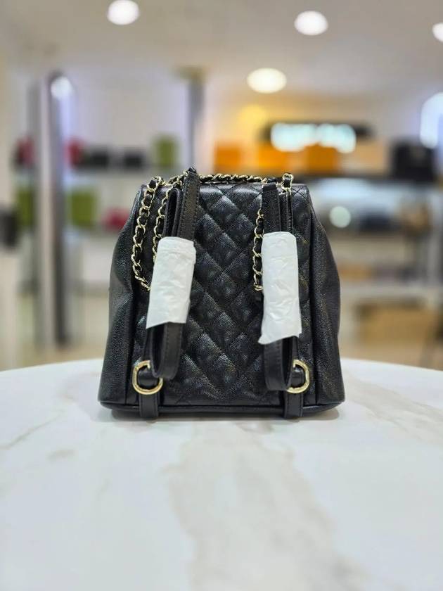 Duma Backpack Caviar Two Pocket Medium Gold AS3860 - CHANEL - BALAAN 2