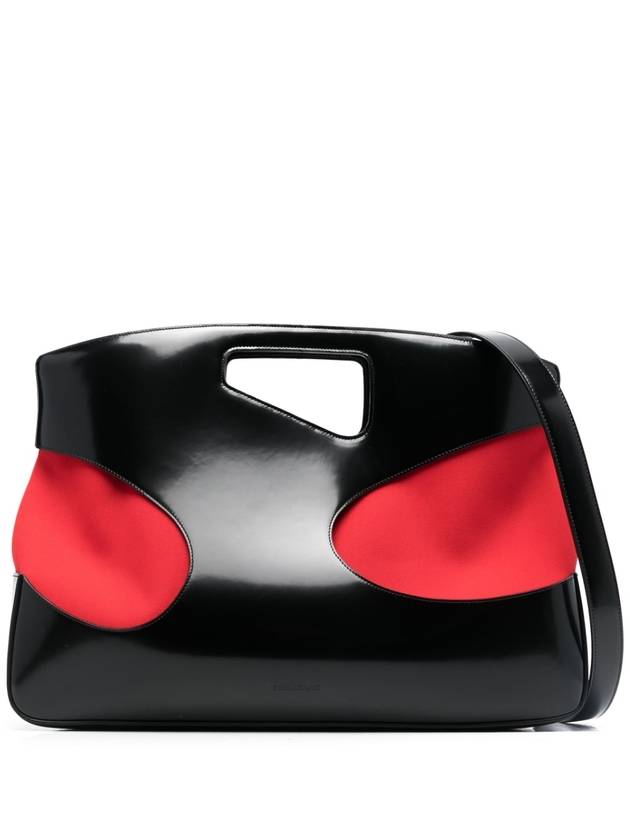 Salvatore Cut-Out Top Tote Bag Red Black - SALVATORE FERRAGAMO - BALAAN 2