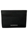 Grainy Leather Card Wallet Black - BURBERRY - BALAAN.