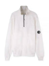 Men's Light Fleece Half Zipper Sweatshirt Gauze White - CP COMPANY - BALAAN 2