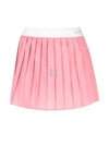 Women's Classic Logo Pleated Skirt Pink - SPORTY & RICH - BALAAN 2