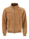 suede zip-up jacket light brown - BARACUTA - BALAAN 2