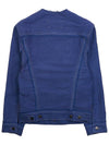 Collarless Distressed Cotton Denim Jacket Blue - MAISON MARGIELA - BALAAN 3