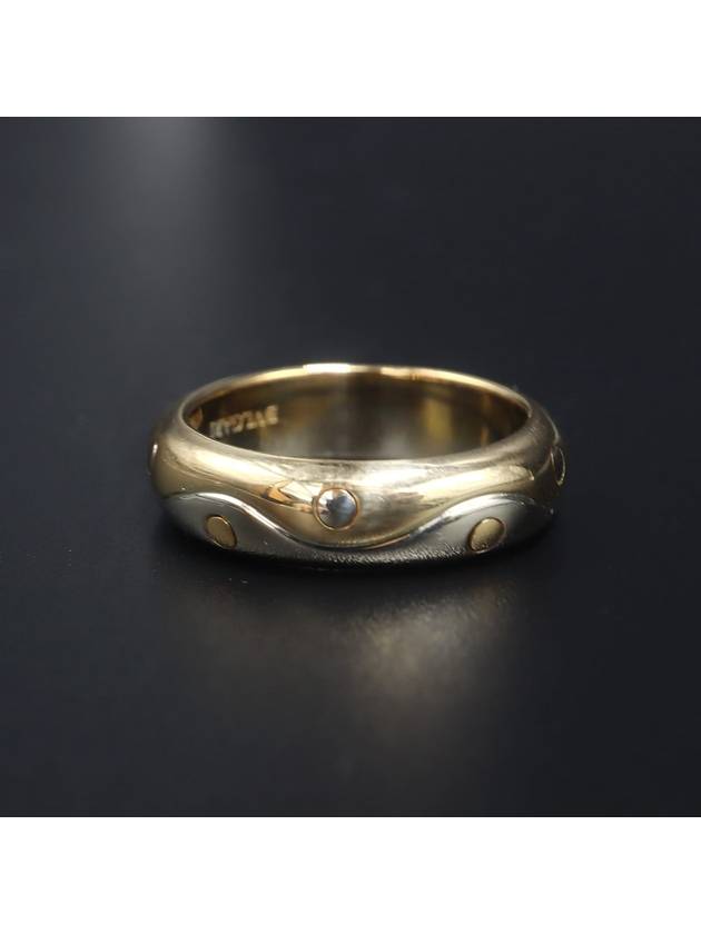 Women s Bvlgari 18K yellow white gold Onda ring Korea No 9 gt Gangbuk used luxury goods - BVLGARI - BALAAN 5