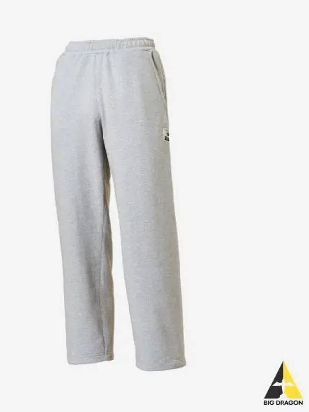 Uni NBSC Fleece Wide Pants AC Melange Gray - NEW BALANCE - BALAAN 1