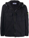 Wappen Patch Old Treatment Hooded Zip Up Up Navy - STONE ISLAND - BALAAN 3