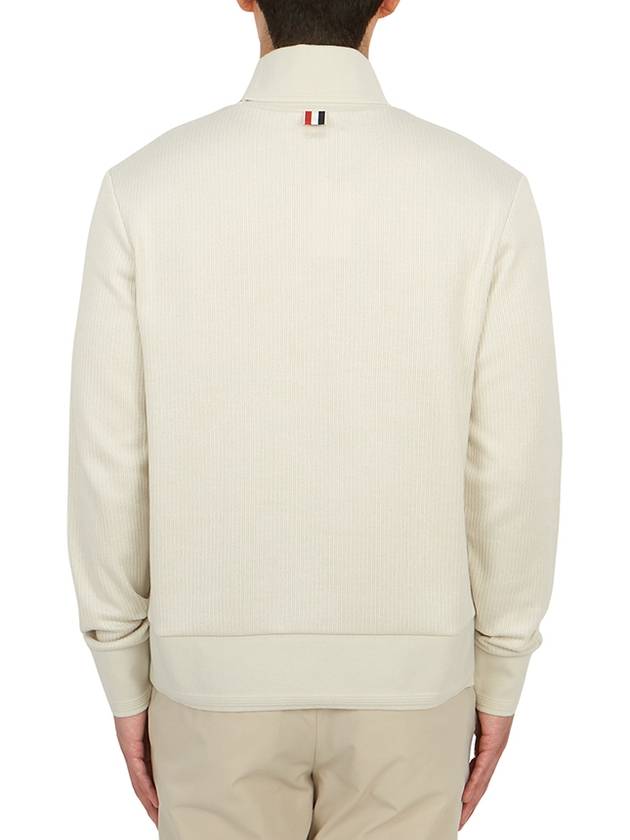 Thermal Rib Ottoman Stripe Turtleneck Natural - THOM BROWNE - BALAAN 5