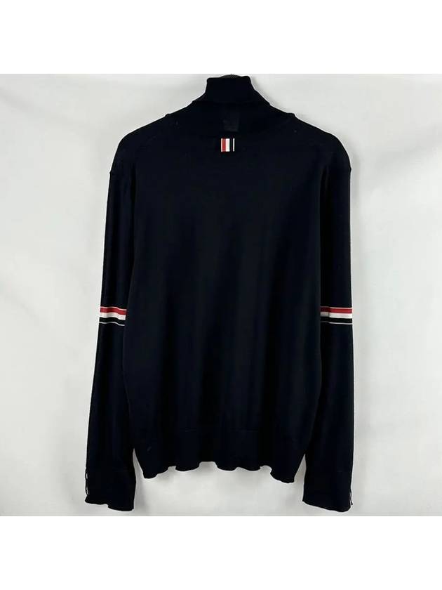 Fine Merino Striped Turtleneck Navy - THOM BROWNE - BALAAN 5