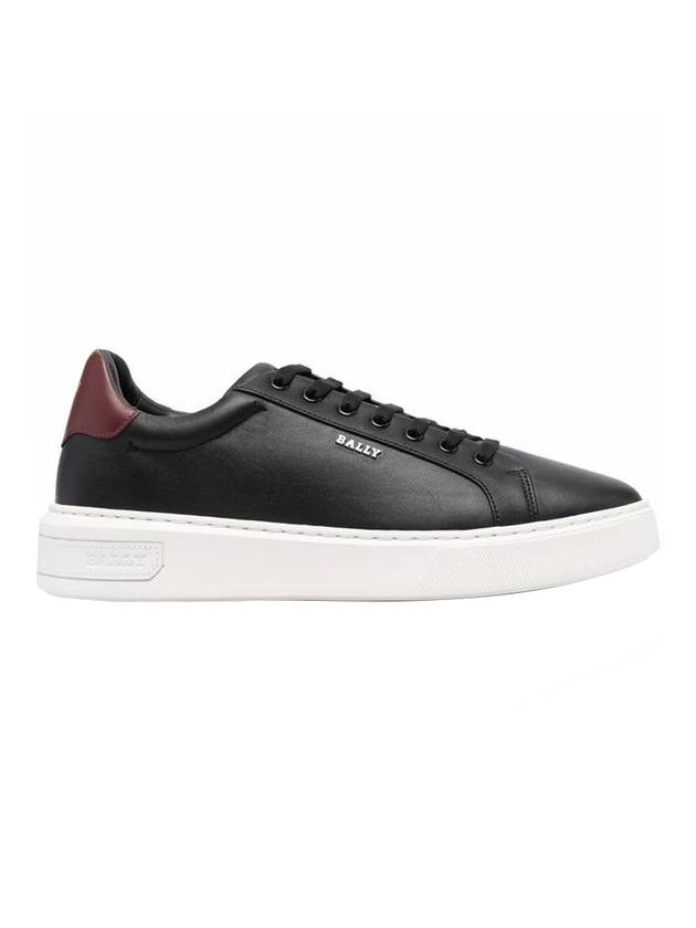 Miky Leather Tab Sneakers Black - BALLY - BALAAN 1