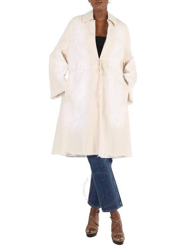 Marni Ladies Dust Coat In Vintage Effect Denim in Snow-white, Brand Size 44 (US Size 10) - MARNI - BALAAN 1