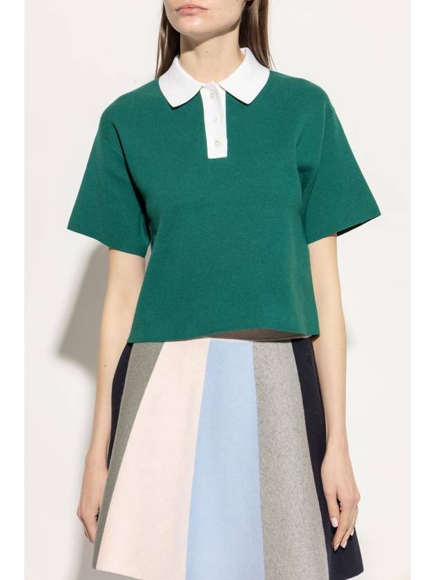 JW Anderson Polo With Cashmere Finish, Women's, Green - JW ANDERSON - BALAAN 3