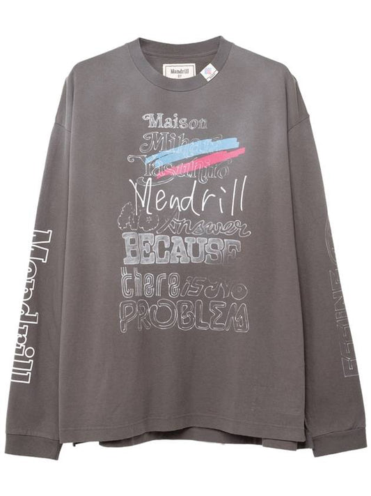 x Mandrel General Scale Distressed Long Sleeve T Shirt Black - MAISON MIHARA YASUHIRO - BALAAN 1