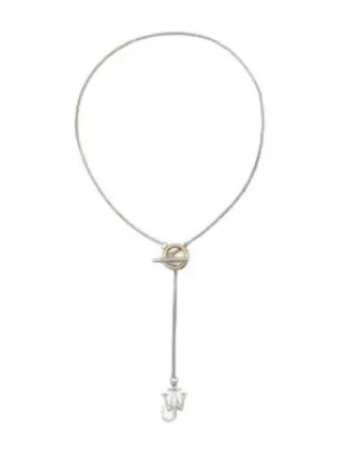 anchor pendant necklace silver gold accessories - JW ANDERSON - BALAAN 1