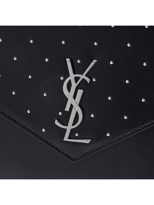 Cassandre Stud Clutch Bag Black - SAINT LAURENT - BALAAN 8