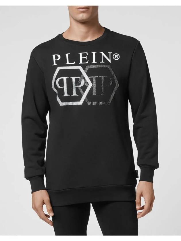 Iconic Logo Sweatshirt Black Men MJO0832PJO002N 02 - PHILIPP PLEIN - BALAAN 4