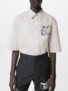 1ABY2W Printed Short Sleeved Cotton Shirt - LOUIS VUITTON - BALAAN 1