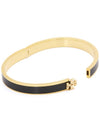 Kira Enamel Bangle Bracelet Black Gold - TORY BURCH - BALAAN 5