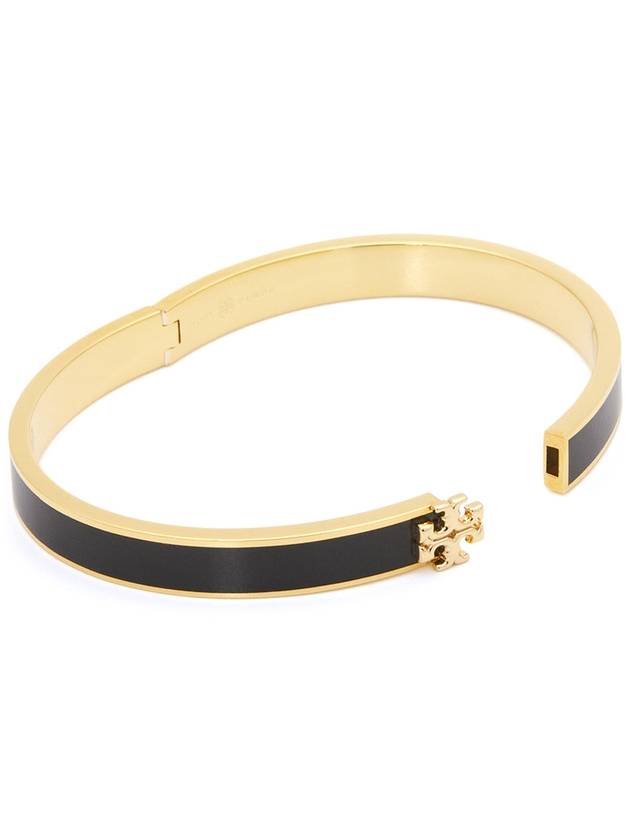 Kira Enamel Bangle Bracelet Black Gold - TORY BURCH - BALAAN 5