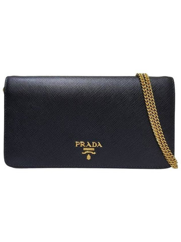 Women s 1ZH029 Gold Lettering Logo Saffiano WOC Cross Bag - PRADA - BALAAN 1