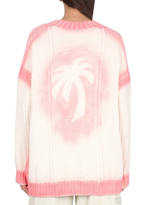 Sweater PWHB017 S23KNI0010330 WHITE - PALM ANGELS - BALAAN 4