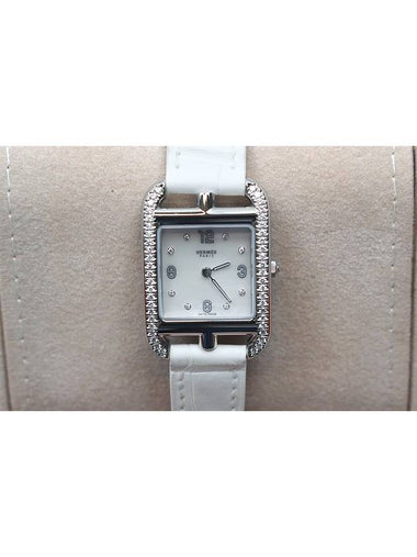 Cape Cod Steel Diamond Small Blanc Women s Watch B Engraved CC1 232 - HERMES - BALAAN 1