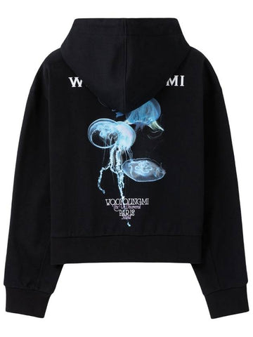 Luminous Jellyfish Back Logo Hoodie Black - WOOYOUNGMI - BALAAN 1