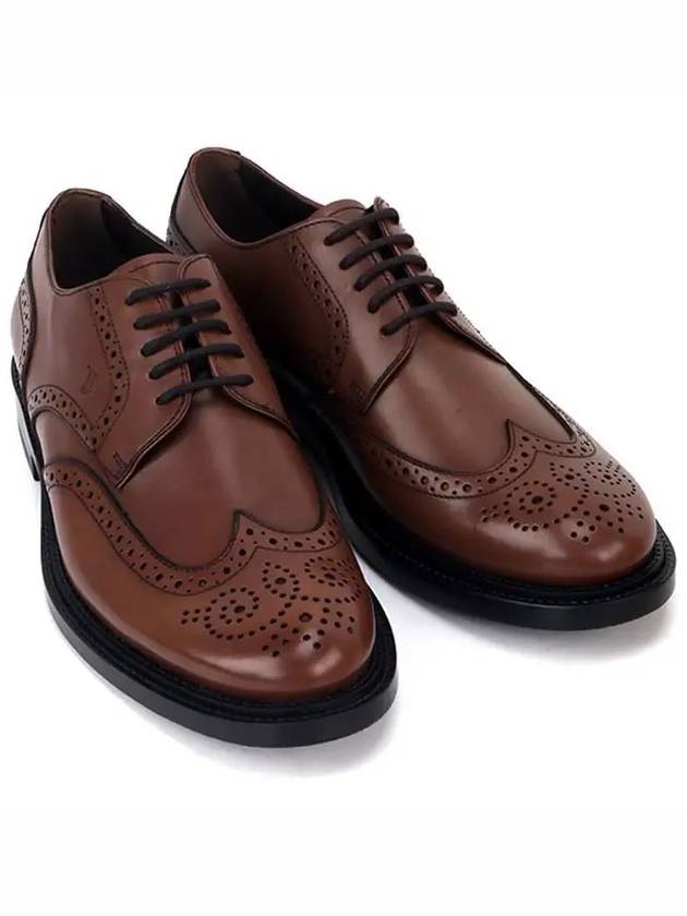 Leather Lace-Up Derby Brown - TOD'S - BALAAN 3