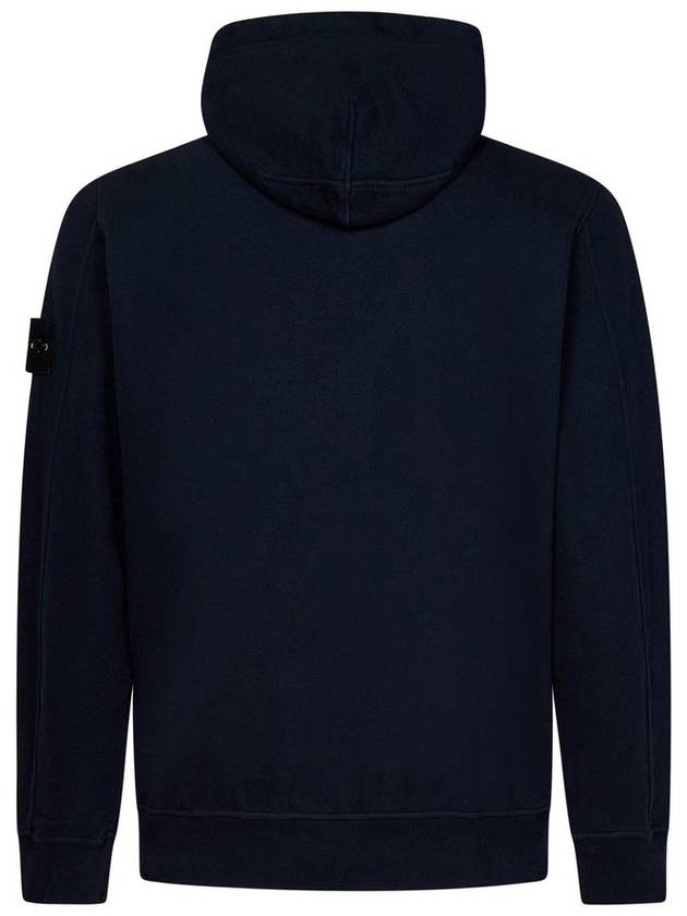 Wappen Patch Cotton Fleece Zip Up Hoodie Navy - STONE ISLAND - BALAAN 3