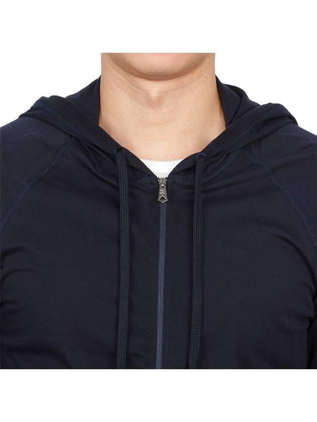 Cotton Jersey Zip Lounge Hoodie Navy - PAUL SMITH - BALAAN 7