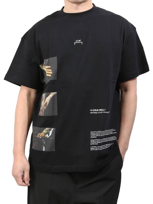 Print Cotton Short Sleeve T-Shirt Black - A-COLD-WALL - BALAAN 2