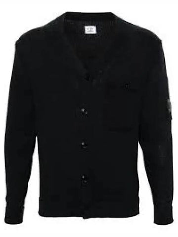 Lens Detail Cotton Cardigan Black - CP COMPANY - BALAAN 1