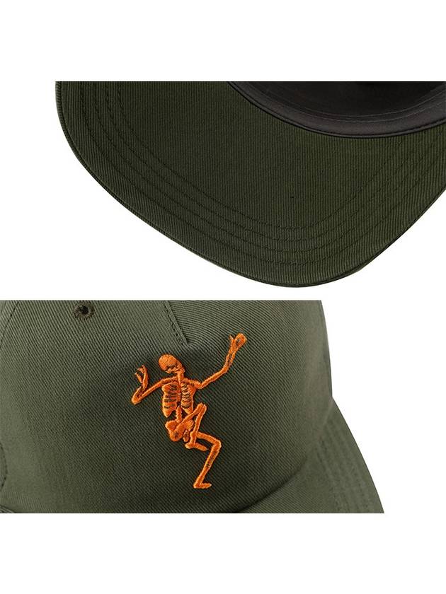 507067 Q5BN 3234 Dancing Skeleton Khaki Baseball Cap - ALEXANDER MCQUEEN - BALAAN 5