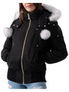 Orginal Debbie Shearling Bomber Jacket Black - MOOSE KNUCKLES - BALAAN 2